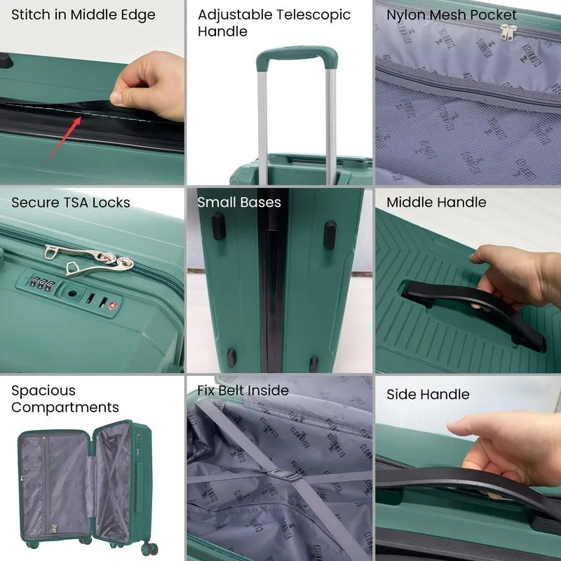 20 inch Cabin Trolley Bag - Lightweight, Durable Design | TSA Lock, 360° Wheels | Dark Red
