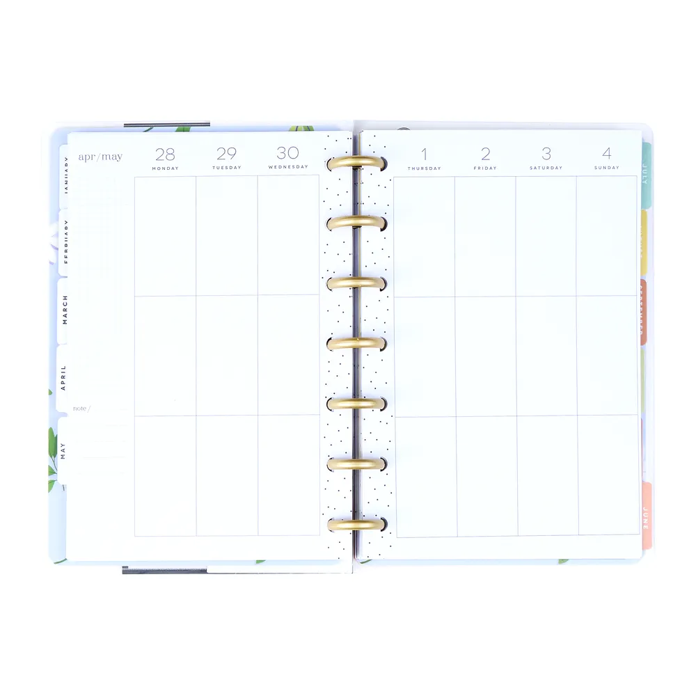 2025 Brilliant Blooms Planner - Mini Vertical Layout - 12 Months