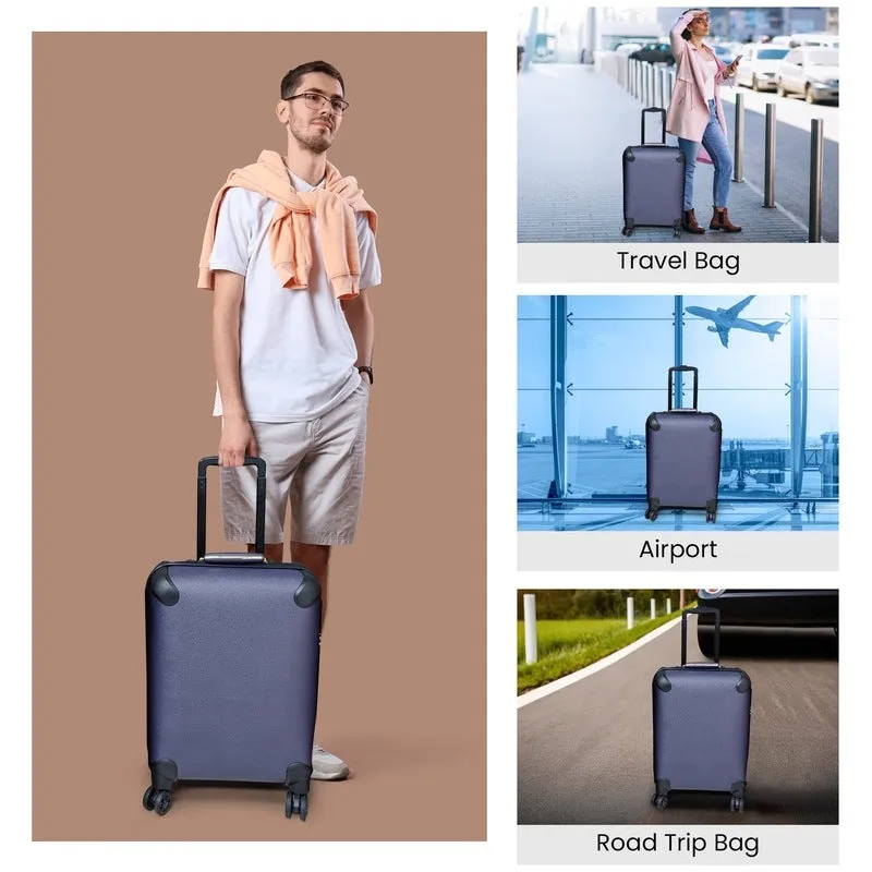 20inch Small Cabin Trolley Bag - Lightweight, TSA Lock | 46L | Pure Navy