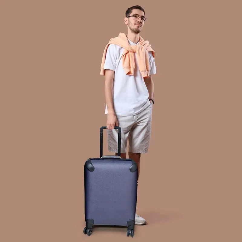 20inch Small Cabin Trolley Bag - Lightweight, TSA Lock | 46L | Pure Navy
