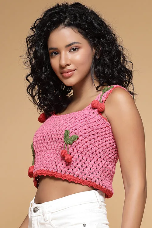 Ajoobaa "Cherry" Crochet Top