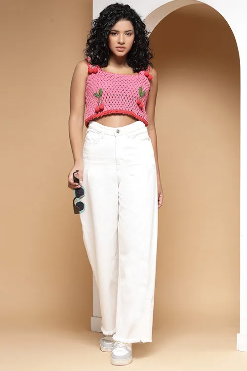 Ajoobaa "Cherry" Crochet Top
