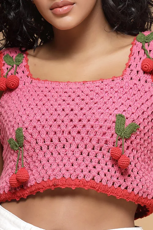 Ajoobaa "Cherry" Crochet Top