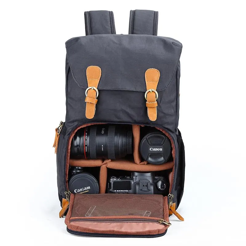 Blue LARGE CANVAS WATERPROOF MENS DSLR CAMERA BAG CANON CAMERA BACKPACK NIKON CAMERA BAG FOR Women