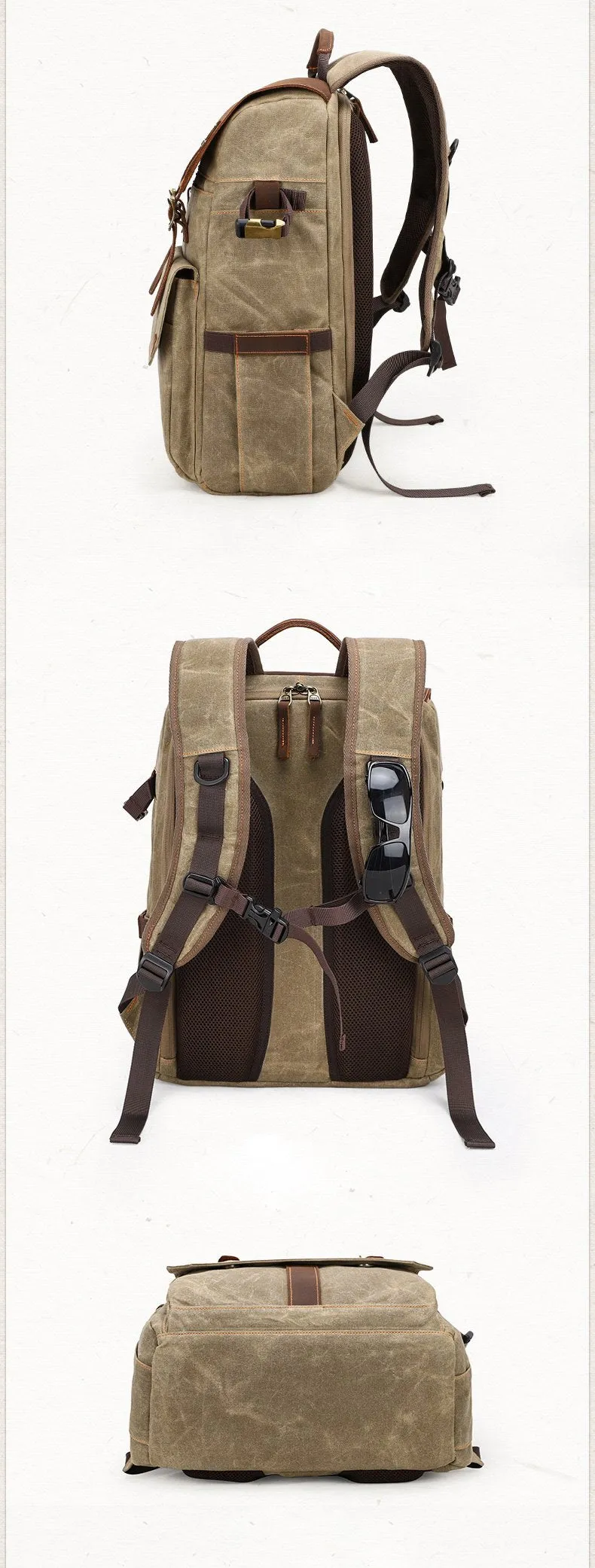 CANVAS WATERPROOF MENS CANON CAMERA BACKPACK LARGE NIKON CAMERA BAG DSLR CAMERA BAG FOR MEN