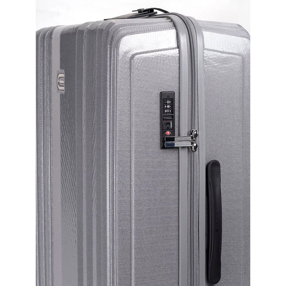 Cellini Compolite Large 4 Wheel Trolley Case | Silver