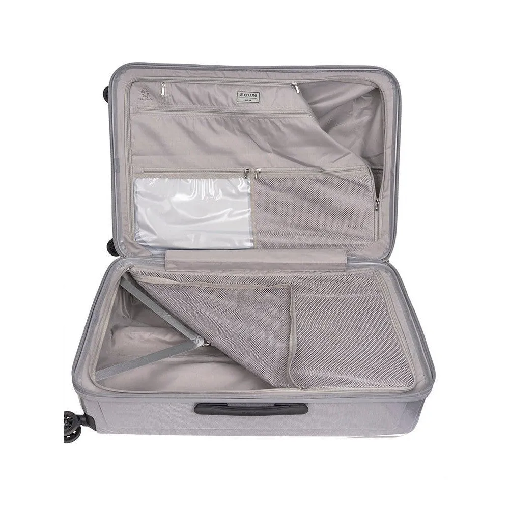 Cellini Compolite Large 4 Wheel Trolley Case | Silver
