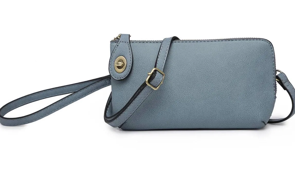 Crossbody Wristlet Purse with Twist Lock