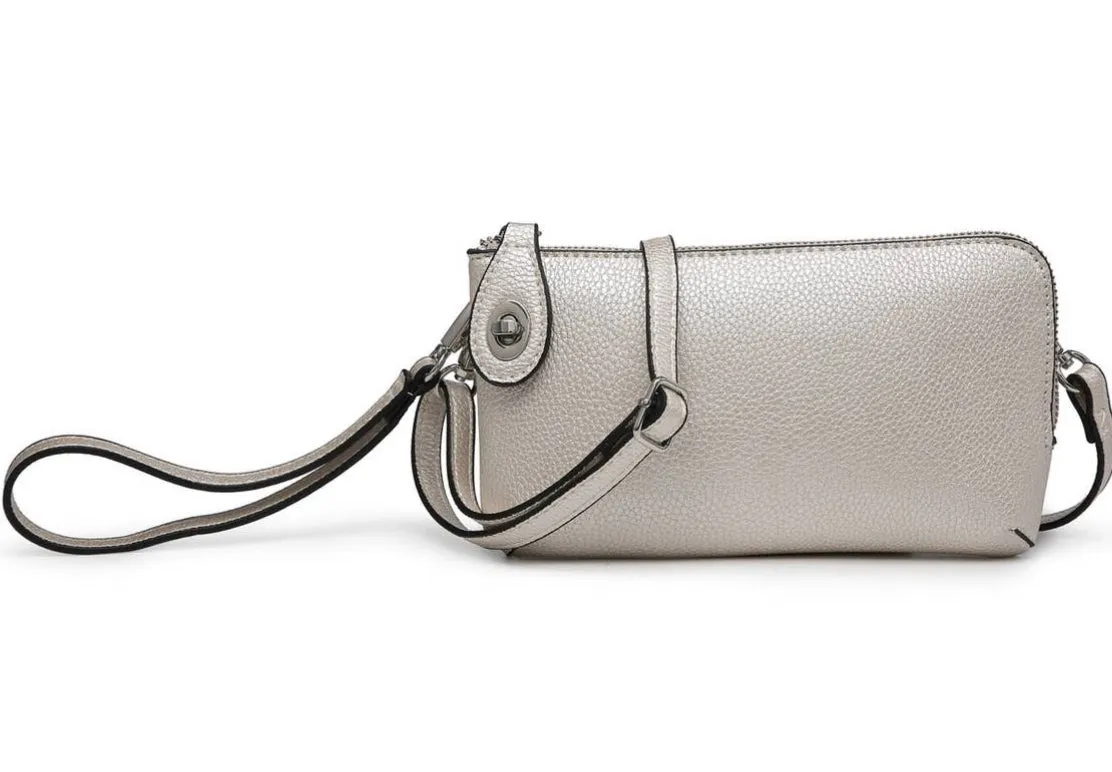 Crossbody Wristlet Purse with Twist Lock