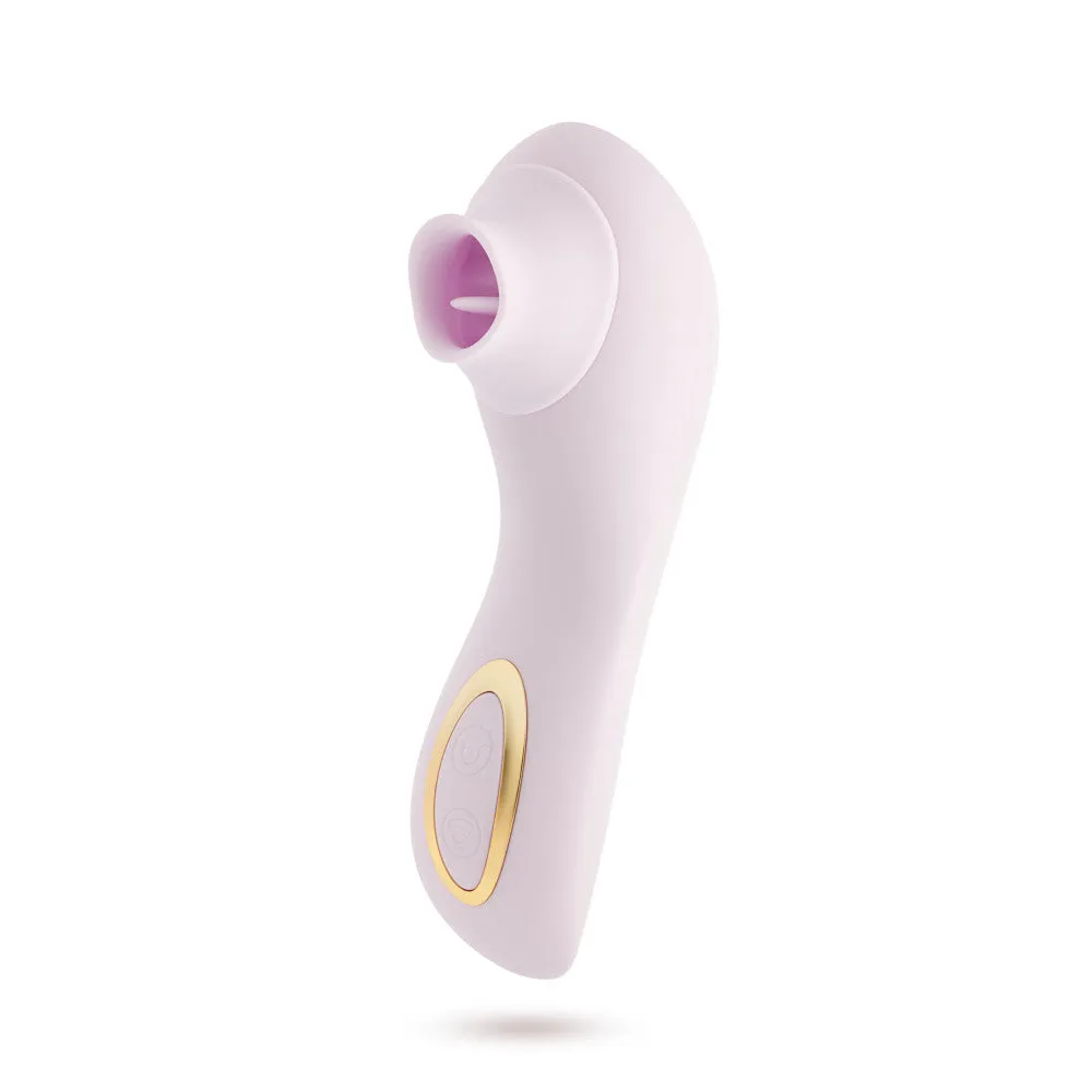 Delice| Fleur Handheld Clitoral Stimulator With Tongue Fluttering & Suction Functions – In Barely Purple