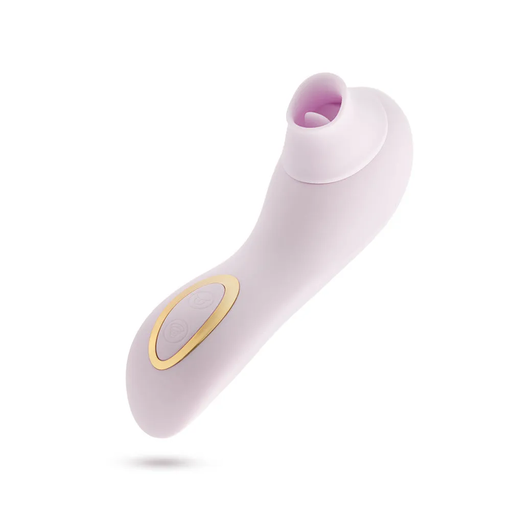 Delice| Fleur Handheld Clitoral Stimulator With Tongue Fluttering & Suction Functions – In Barely Purple