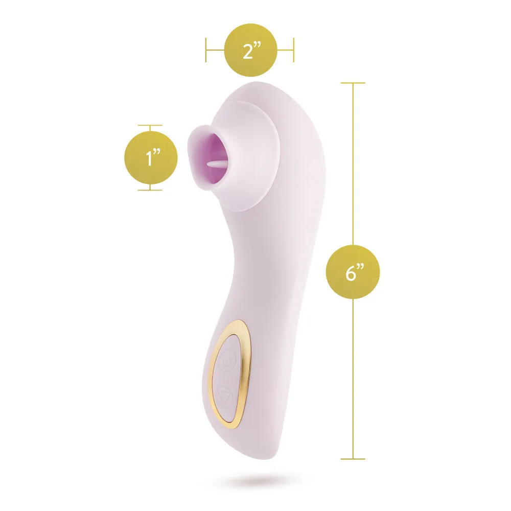 Delice| Fleur Handheld Clitoral Stimulator With Tongue Fluttering & Suction Functions – In Barely Purple