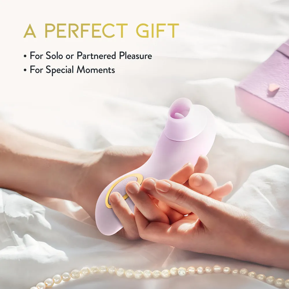 Delice| Fleur Handheld Clitoral Stimulator With Tongue Fluttering & Suction Functions – In Barely Purple