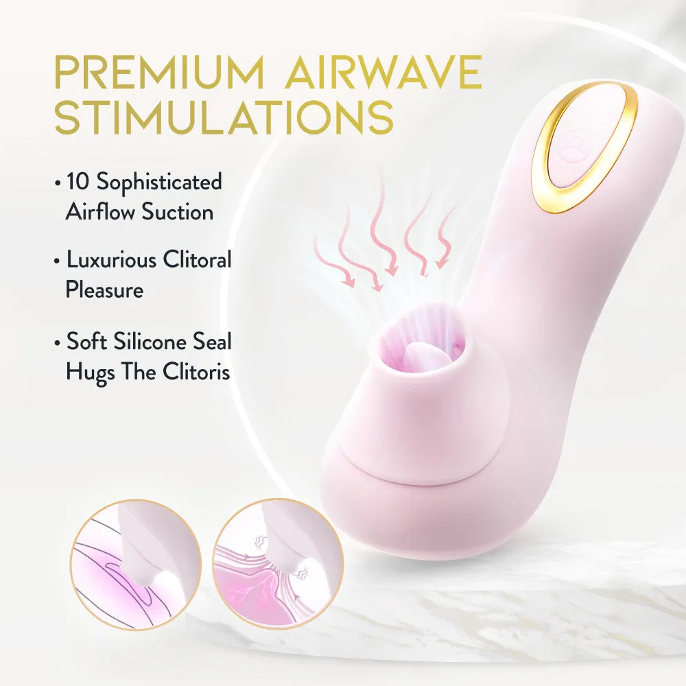 Delice| Fleur Handheld Clitoral Stimulator With Tongue Fluttering & Suction Functions – In Barely Purple