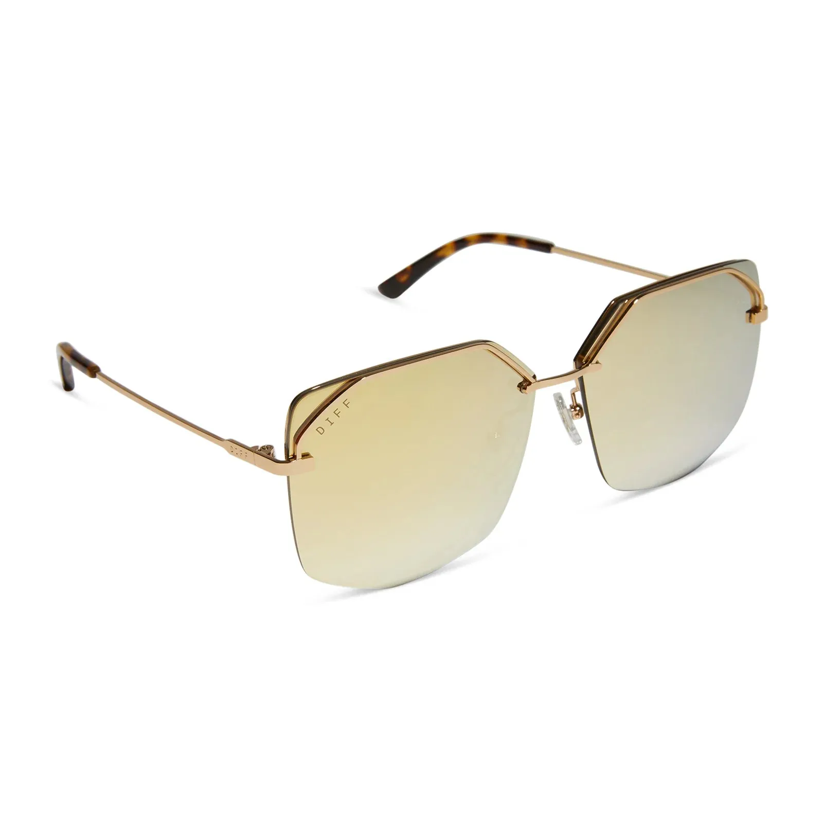 DIFF Bree Sunglasses - Gold    Brilliant Gold Mirror Polarized