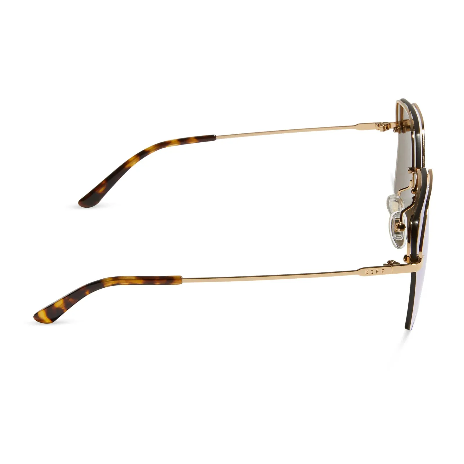 DIFF Bree Sunglasses - Gold    Brilliant Gold Mirror Polarized