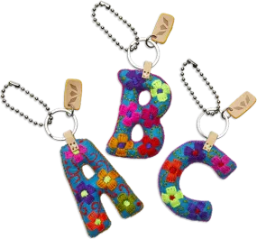 Felt Letter Charm Turquoise