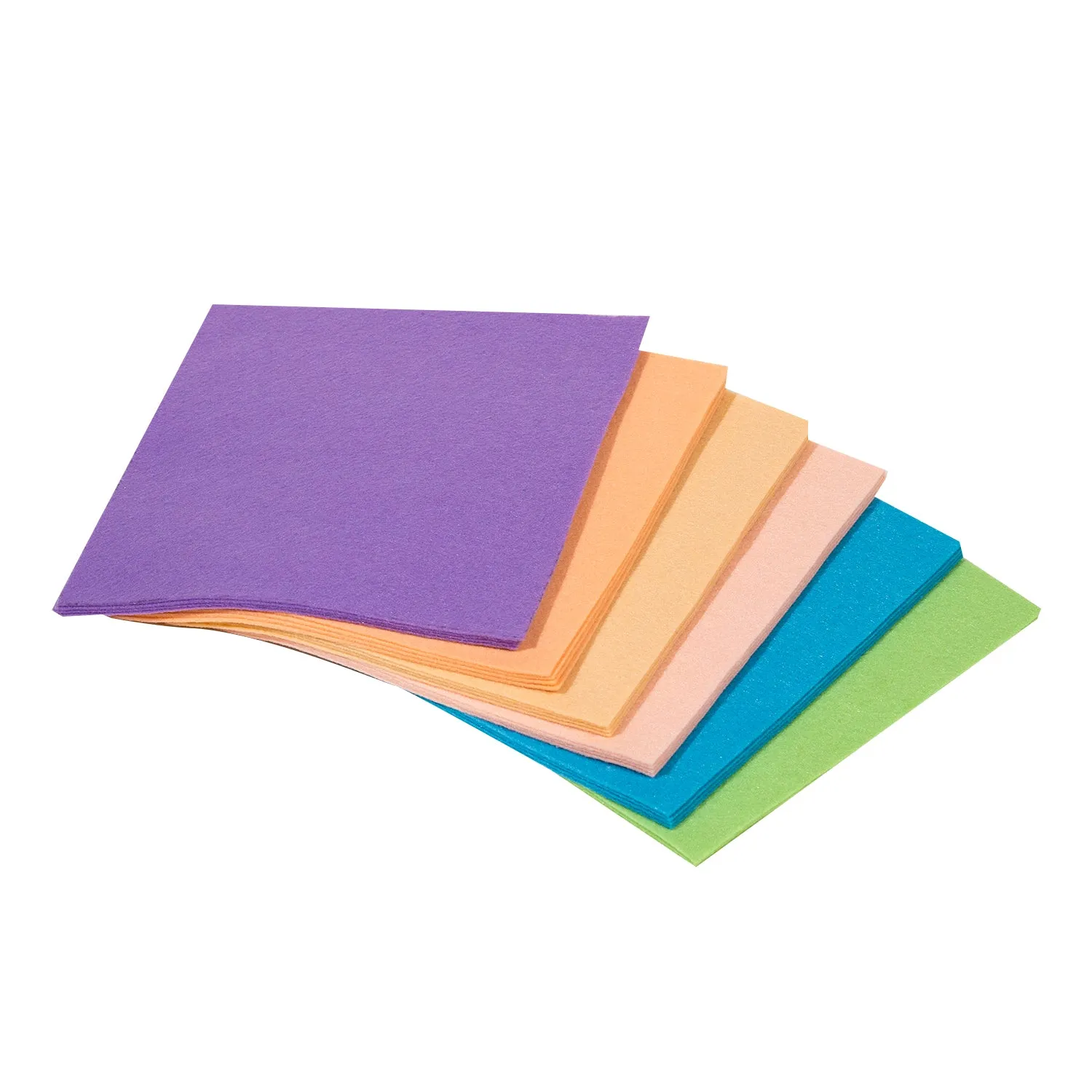 Felt Polyester 22x22cm Pastel, PK24