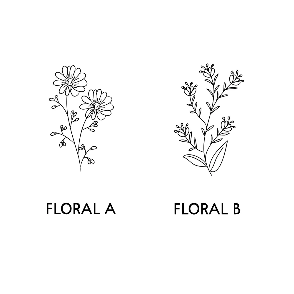 【Floral Doodle】Protective Mirror Phone Case 全包邊鏡面名字電話殼