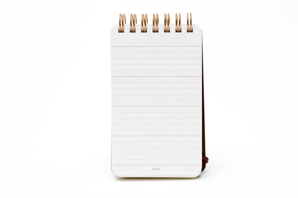 Grain Notebook Lined & Blank - Dark Brown