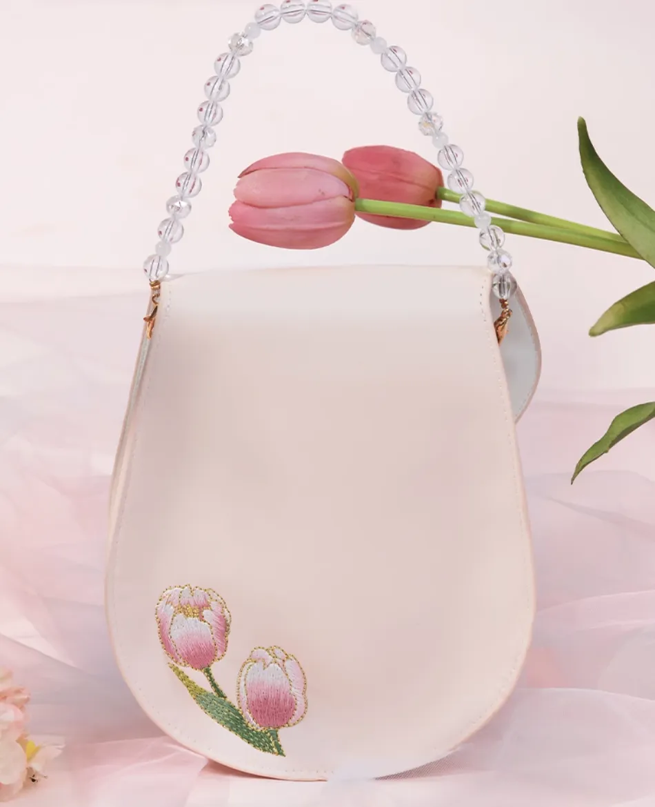 Handbag for Hanfu & Cheongsam - Pink Lilies