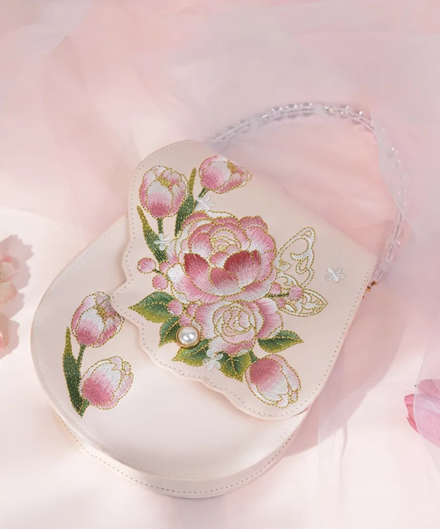 Handbag for Hanfu & Cheongsam - Pink Lilies