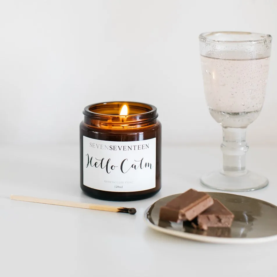 HELLO CALM / MOROCCAN ROSE 120ML CANDLE