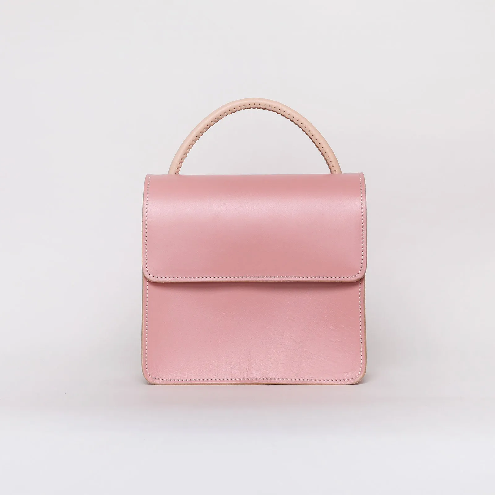 Ladies Pink Leather Handbags Small Leather Work Bag for Women