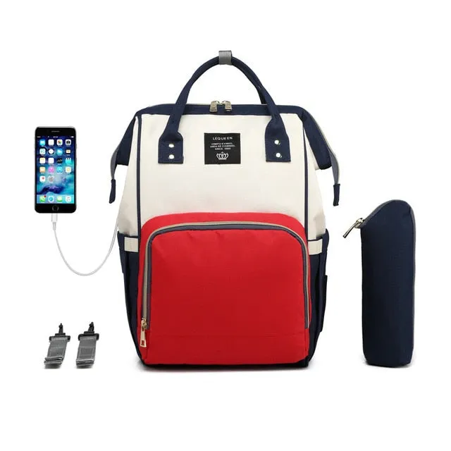 Large Capacity Diaper Bag Backpack Waterproof Maternity Bag Baby Diaper Bags With USB