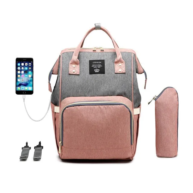 Large Capacity Diaper Bag Backpack Waterproof Maternity Bag Baby Diaper Bags With USB