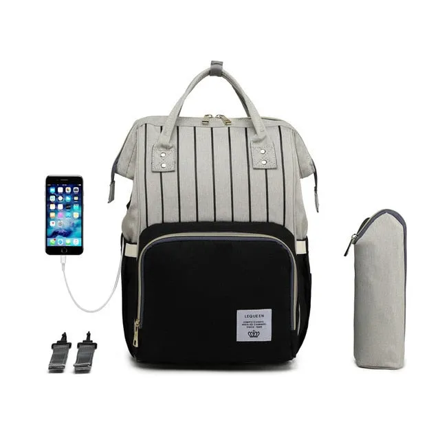 Large Capacity Diaper Bag Backpack Waterproof Maternity Bag Baby Diaper Bags With USB