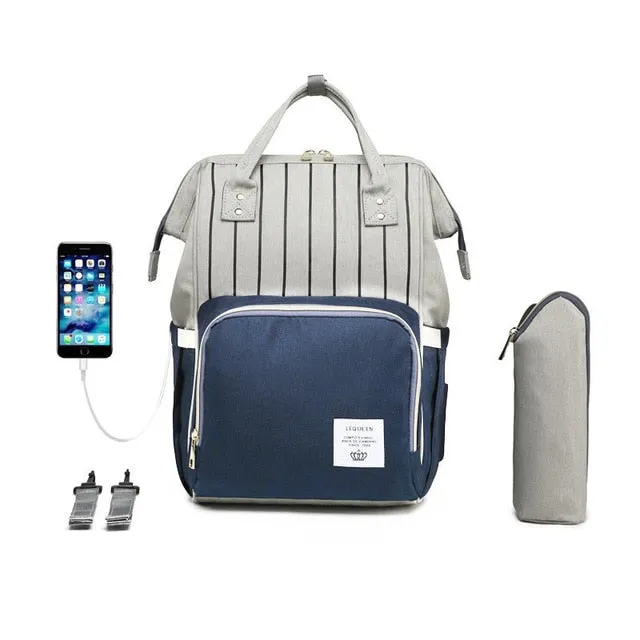 Large Capacity Diaper Bag Backpack Waterproof Maternity Bag Baby Diaper Bags With USB