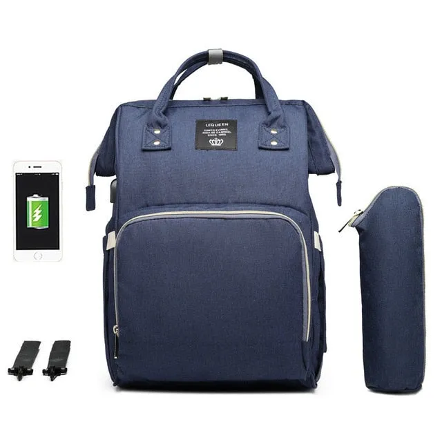 Large Capacity Diaper Bag Backpack Waterproof Maternity Bag Baby Diaper Bags With USB