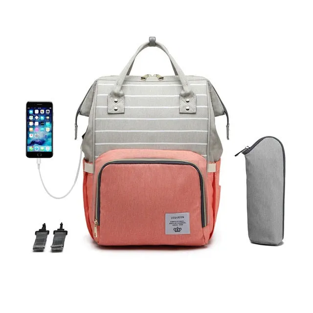 Large Capacity Diaper Bag Backpack Waterproof Maternity Bag Baby Diaper Bags With USB