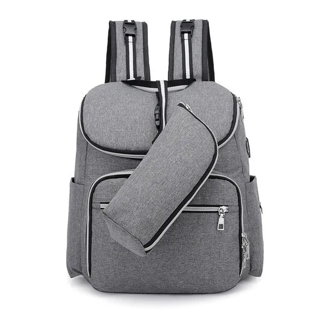 Large Capacity Diaper Bag Backpack Waterproof Maternity Bag Baby Diaper Bags With USB