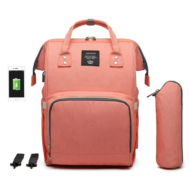 Large Capacity Diaper Bag Backpack Waterproof Maternity Bag Baby Diaper Bags With USB