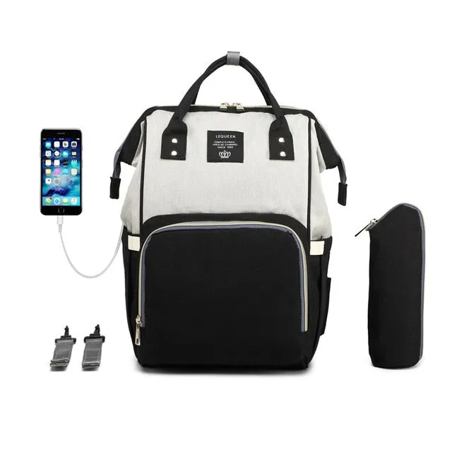 Large Capacity Diaper Bag Backpack Waterproof Maternity Bag Baby Diaper Bags With USB
