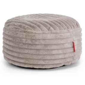 Large Round Pouffe - Ultra Plush Cord Minky