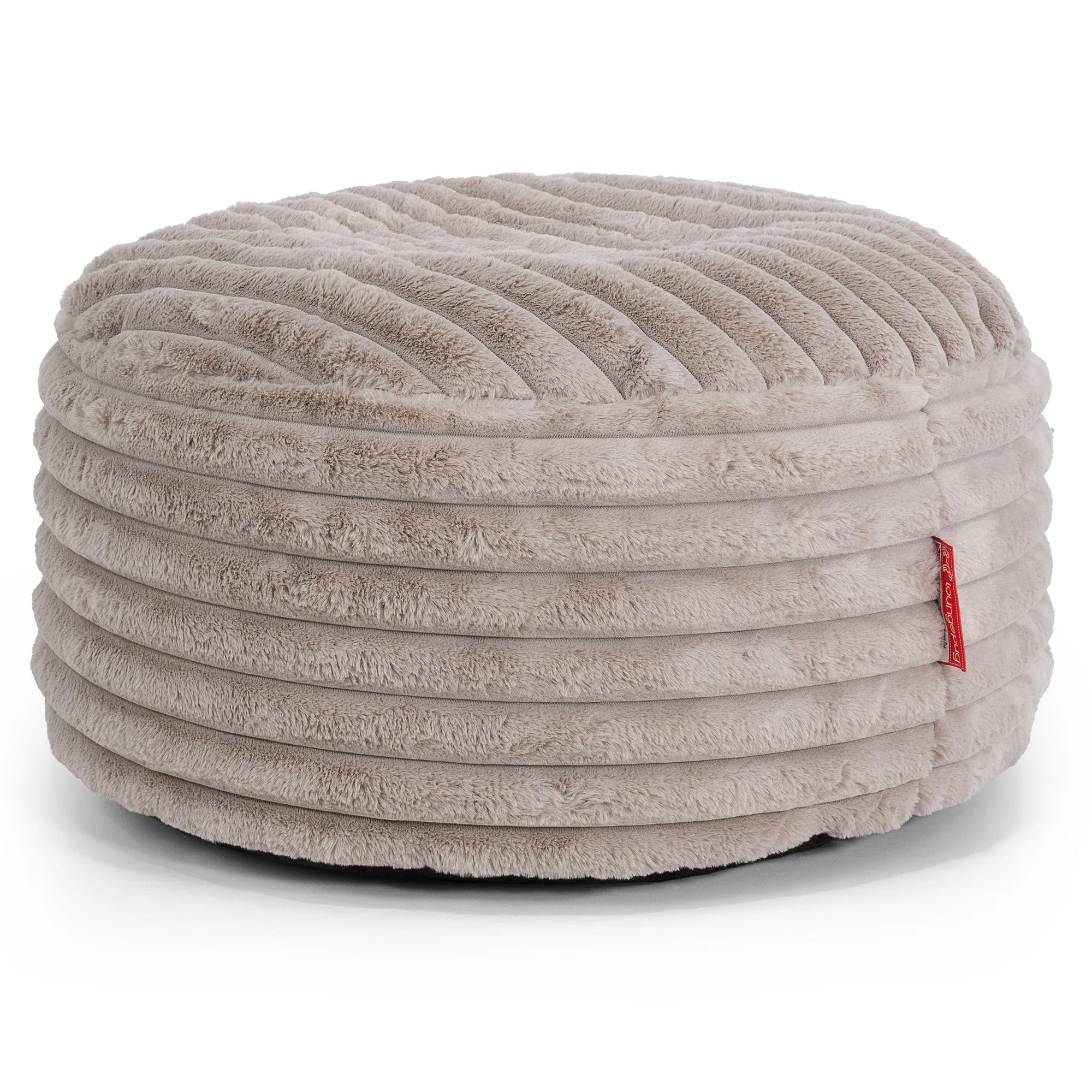 Large Round Pouffe - Ultra Plush Cord Minky