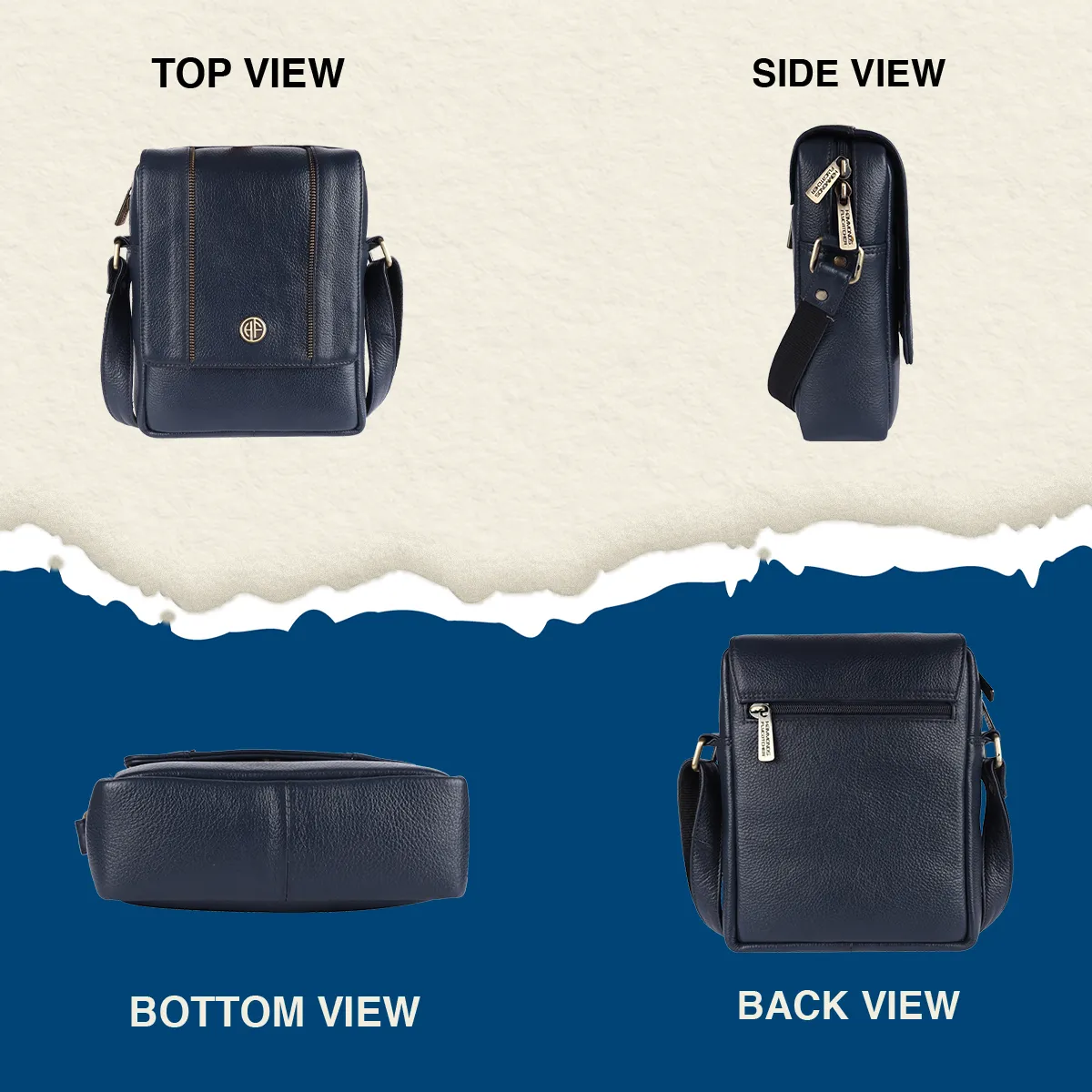 Leather Slingbag For Men - Adjustable Strap - 1 Year Warranty