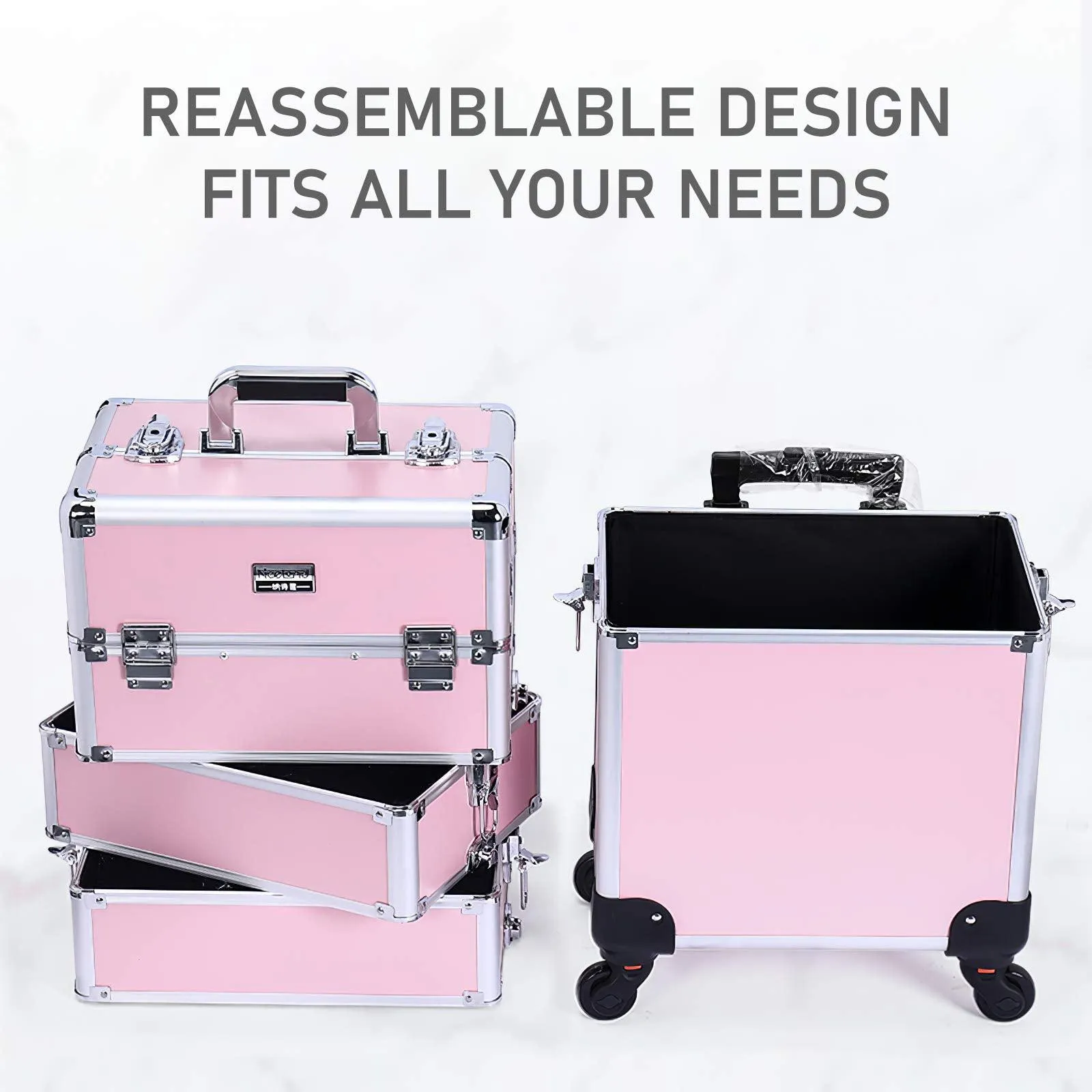 Makeup Rolling Case, GreenLife® 4 in 1 Professional