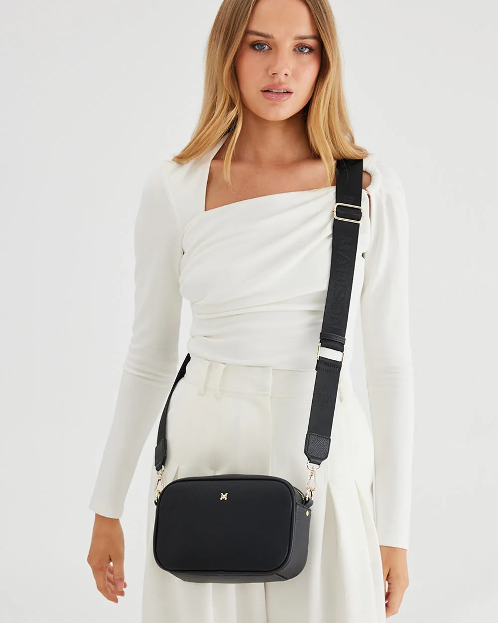 Monica 5 Piece Giftbox - Crossbody Bag, Monogram Bag Strap, Cardholder, Keychain & Personalisation Charm