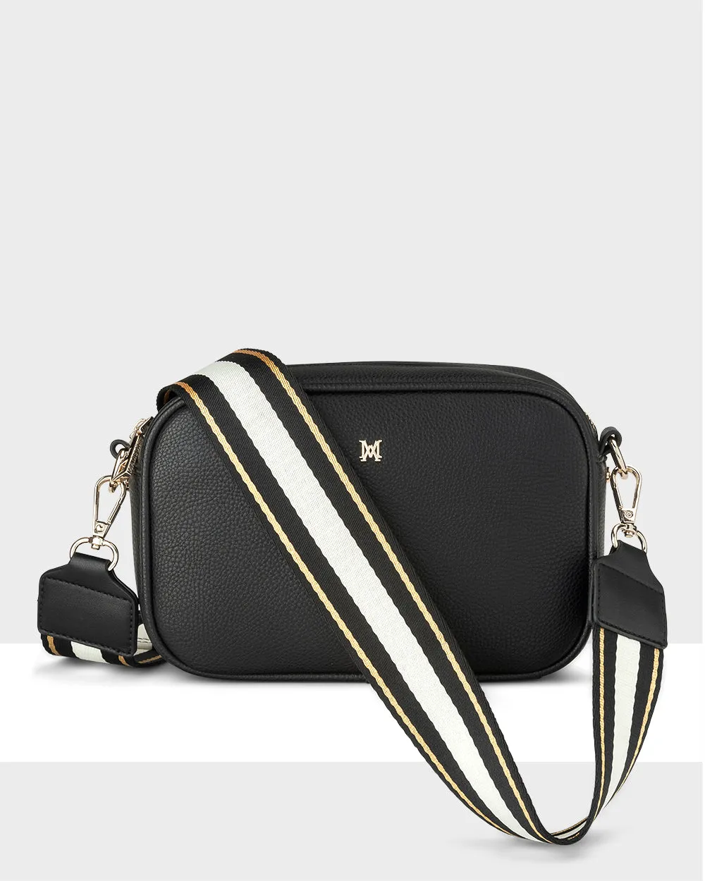 Monica "Wear it 3 Ways" Giftbox - Metallic Stripe, Monogram Stripe & Matching Bag Strap
