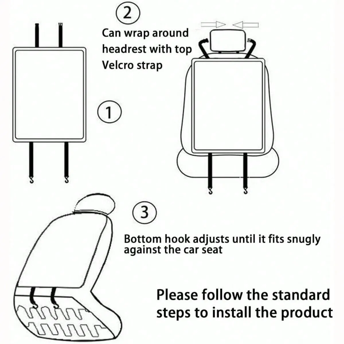 Multifunctional Seat Storage Bag Car Seat Back Storage Bag Baby Seat Felt Storage Bag