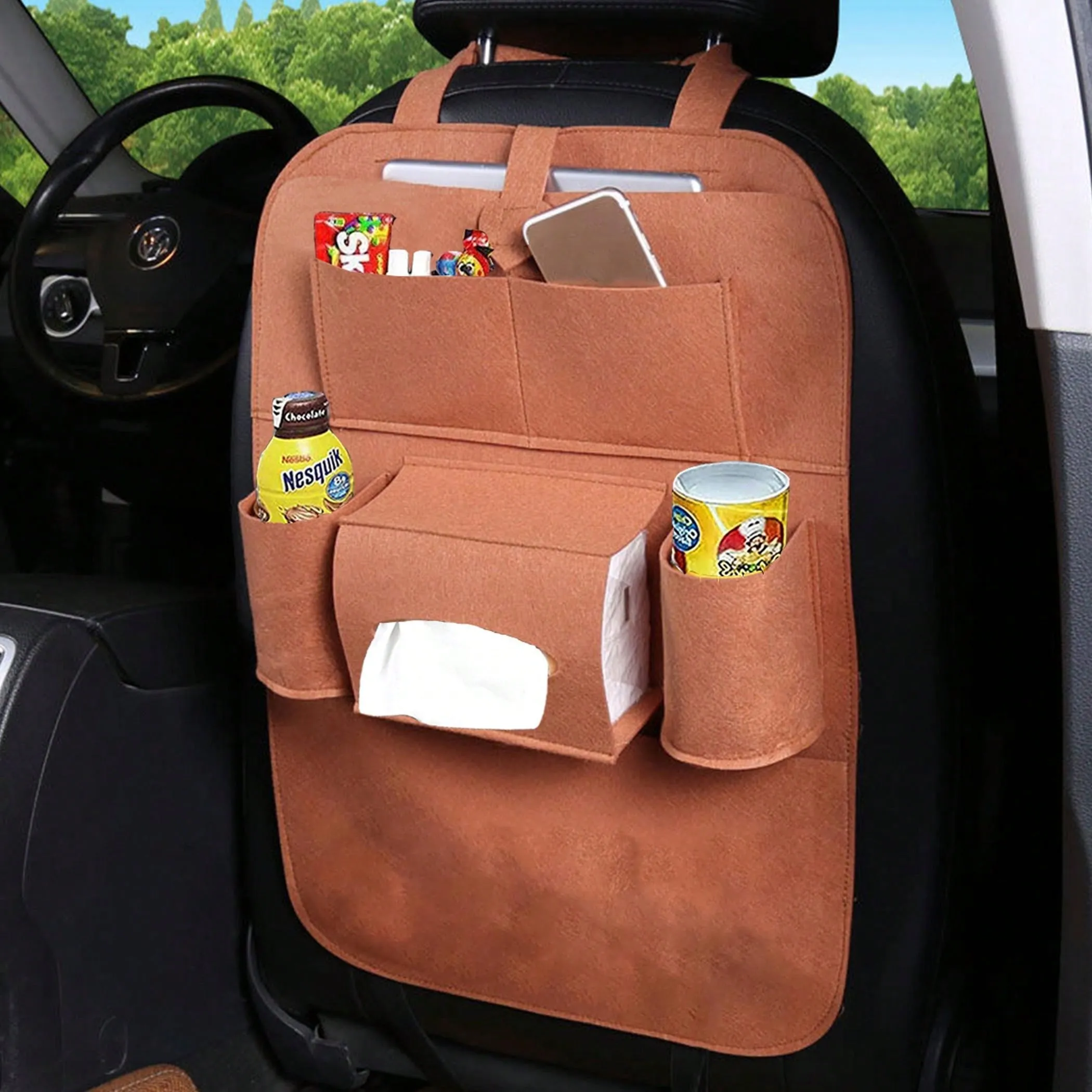 Multifunctional Seat Storage Bag Car Seat Back Storage Bag Baby Seat Felt Storage Bag