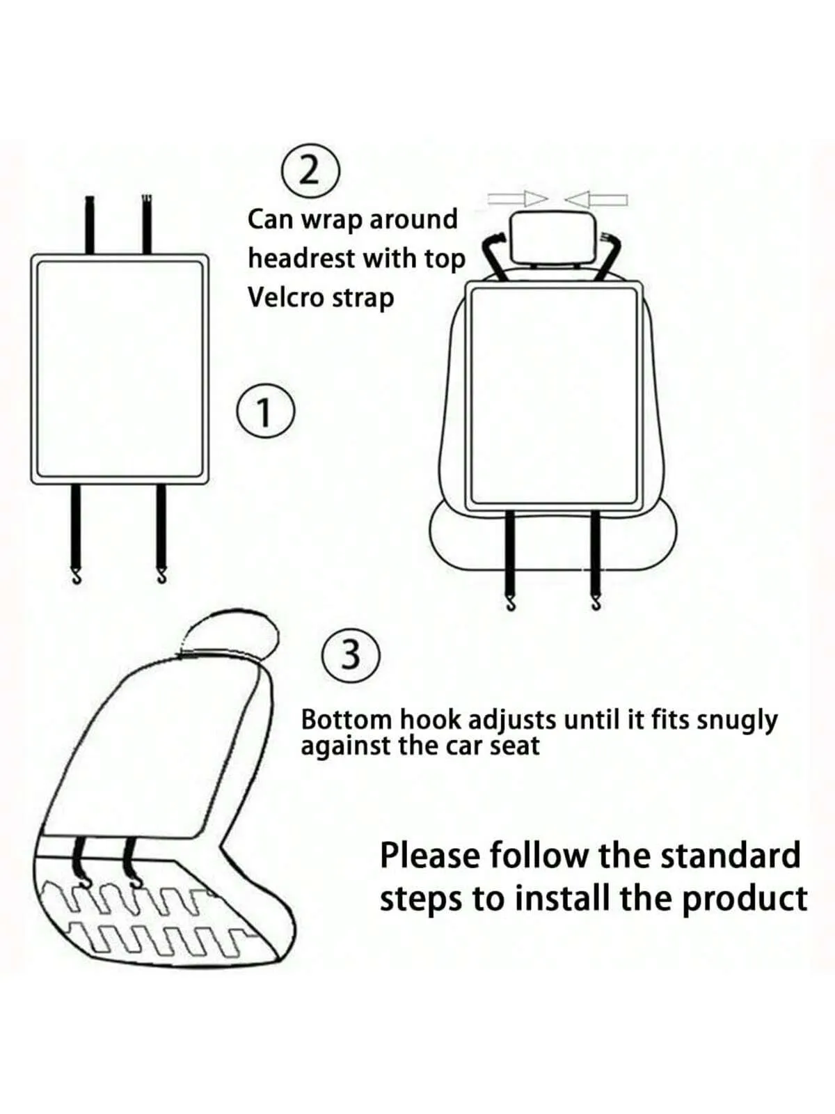 Multifunctional Seat Storage Bag Car Seat Back Storage Bag Baby Seat Felt Storage Bag