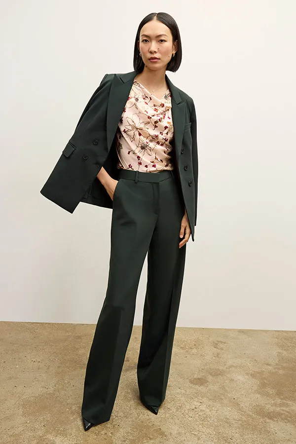 Nora Top - Washable Silk Charmeuse :: Botanical Print