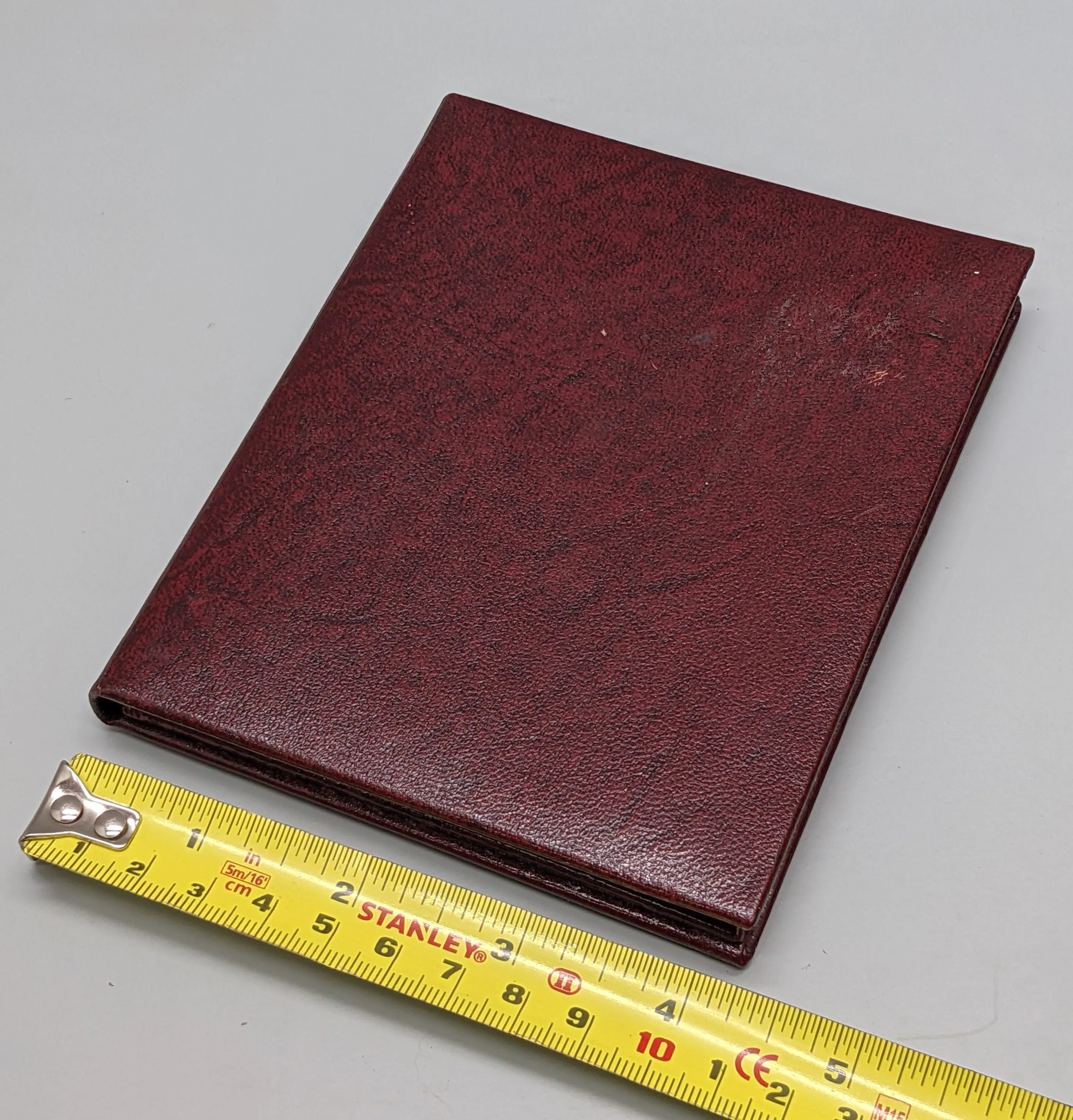 Oxblood Leather, 24KT tooled gold Twin Photo Travel Frame F*S
