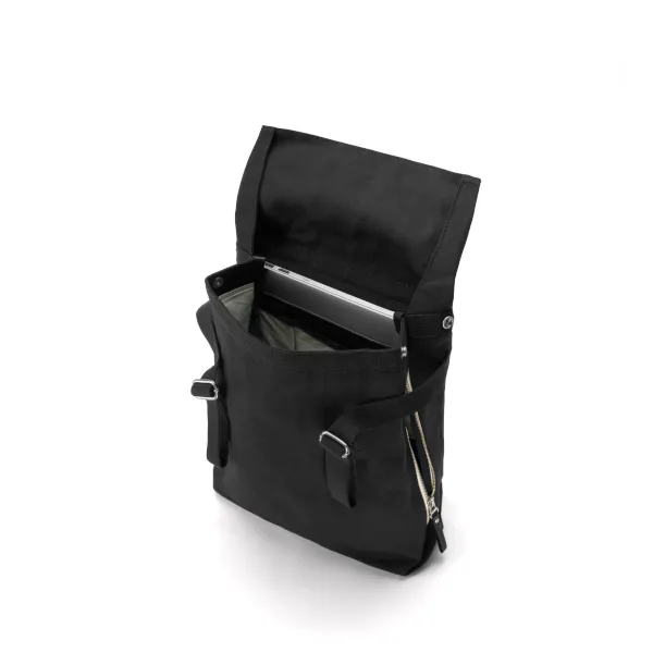 Qwstion Flap Tote Small (all black)