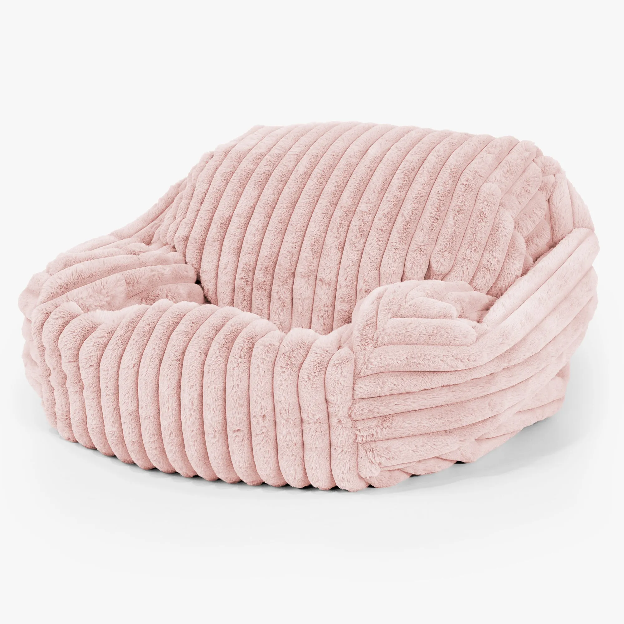 Sabine Bean Bag Armchair - Ultra Plush Cord Dusty Pink